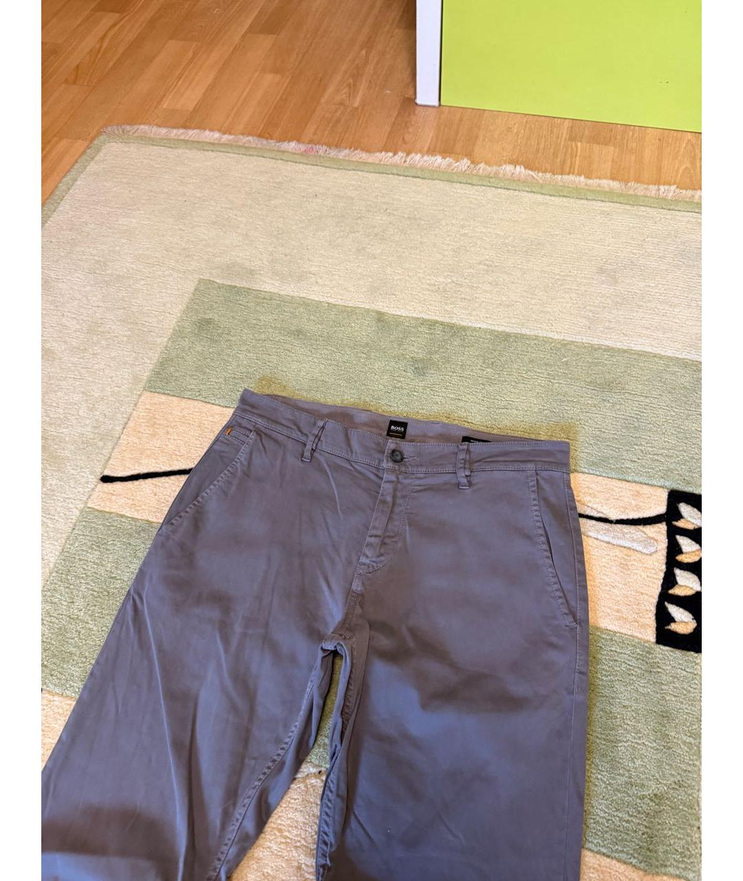 HUGO BOSS Антрацитовые хлопковые брюки чинос, фото 5