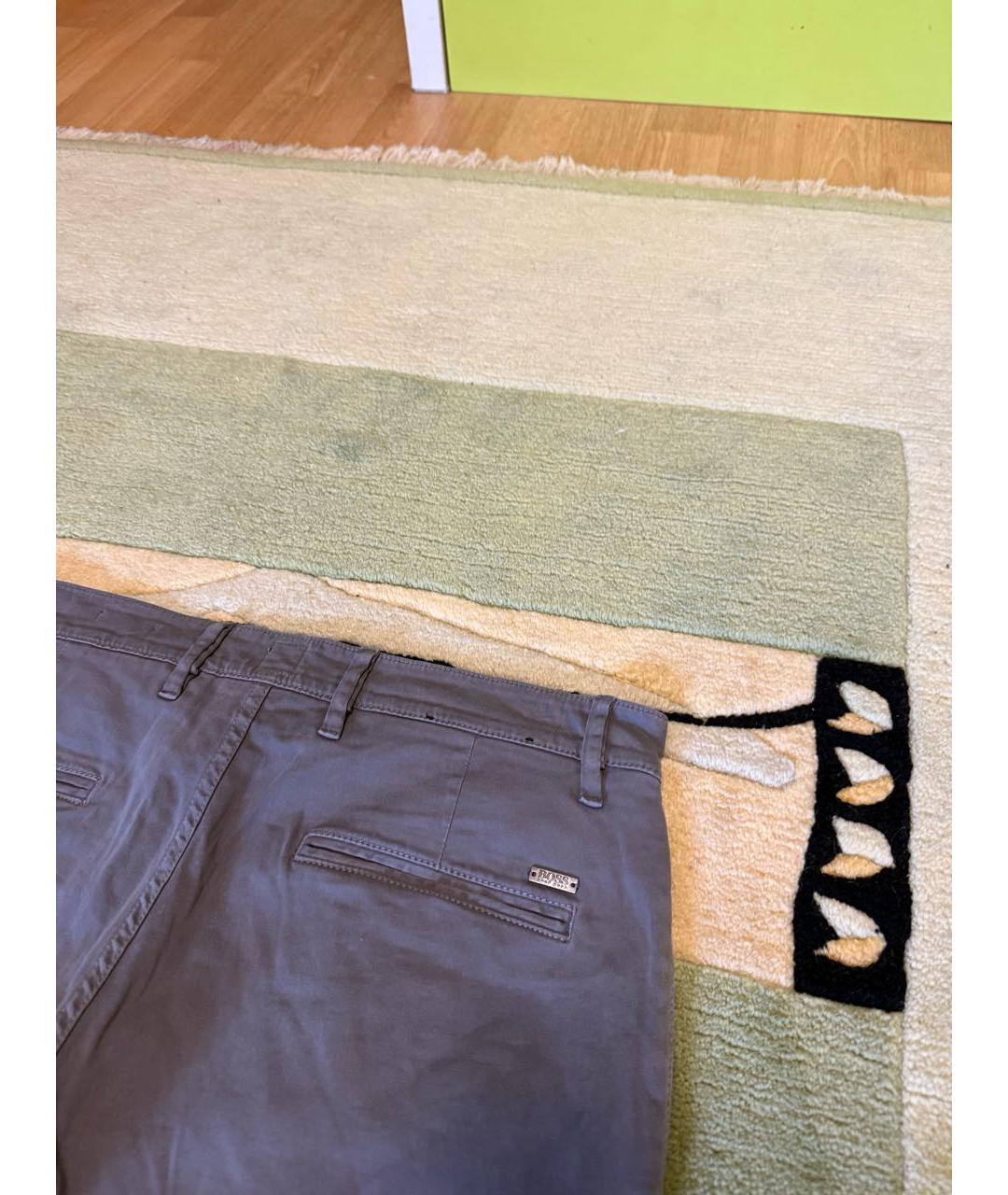 HUGO BOSS Антрацитовые хлопковые брюки чинос, фото 4