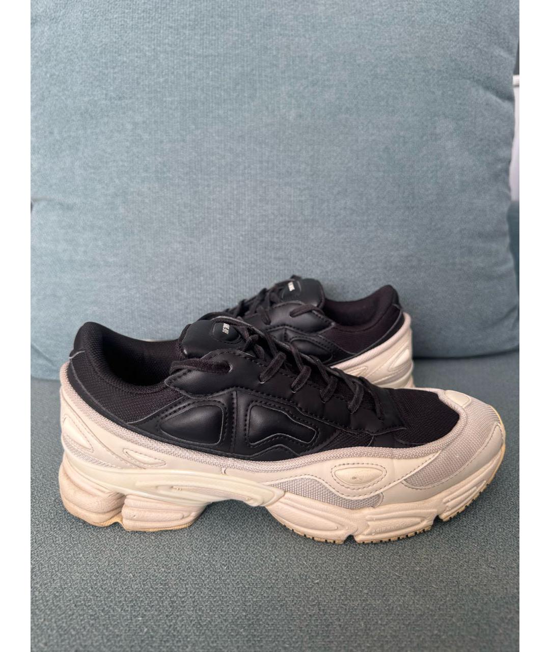 ADIDAS X RAF SIMONS Черные текстильные низкие кроссовки / кеды, фото 5