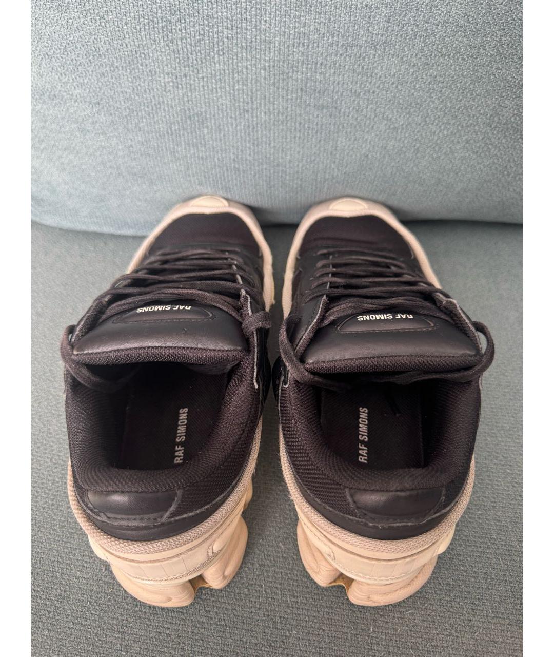 ADIDAS X RAF SIMONS Черные текстильные низкие кроссовки / кеды, фото 3