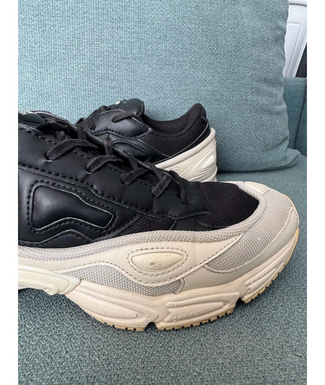 ADIDAS X RAF SIMONS Черные текстильные низкие кроссовки / кеды, фото 7