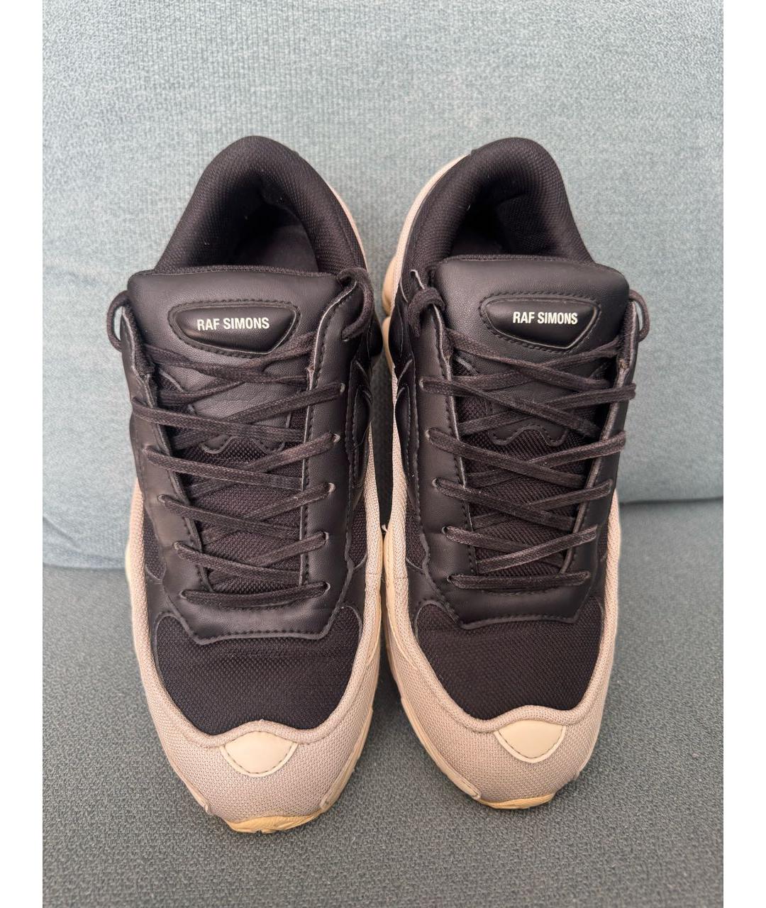 ADIDAS X RAF SIMONS Черные текстильные низкие кроссовки / кеды, фото 2