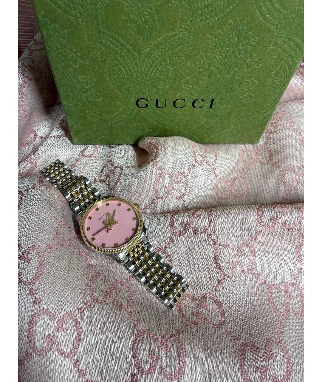 GUCCI Розовые часы, фото 4