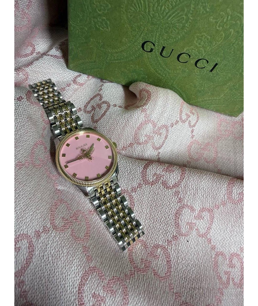 GUCCI Розовые часы, фото 2