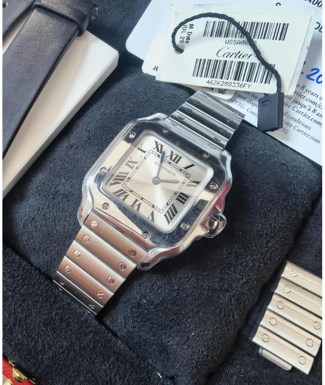 CARTIER Серебряные часы, фото 4