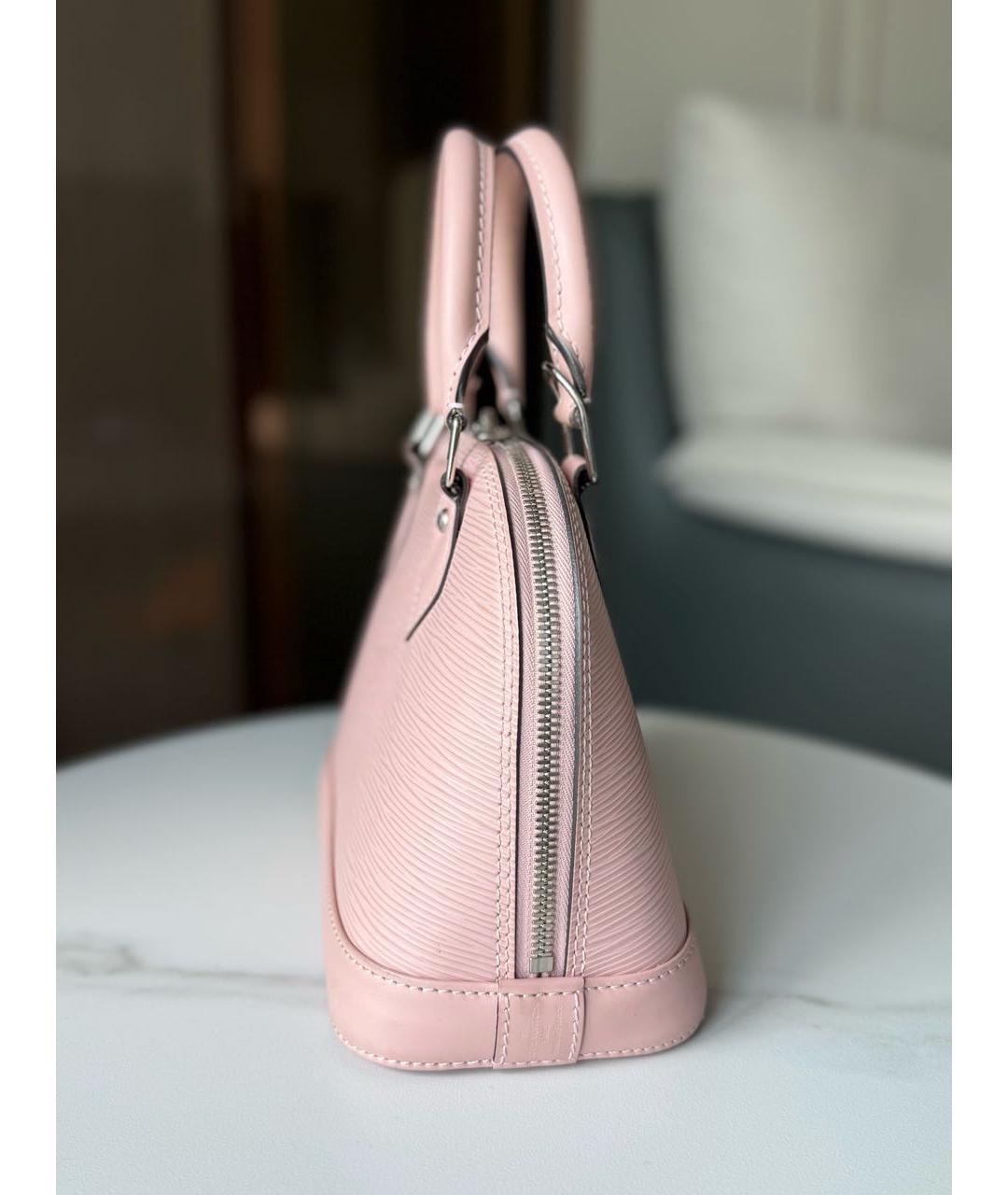 LOUIS VUITTON Розовая кожаная сумка с короткими ручками, фото 5