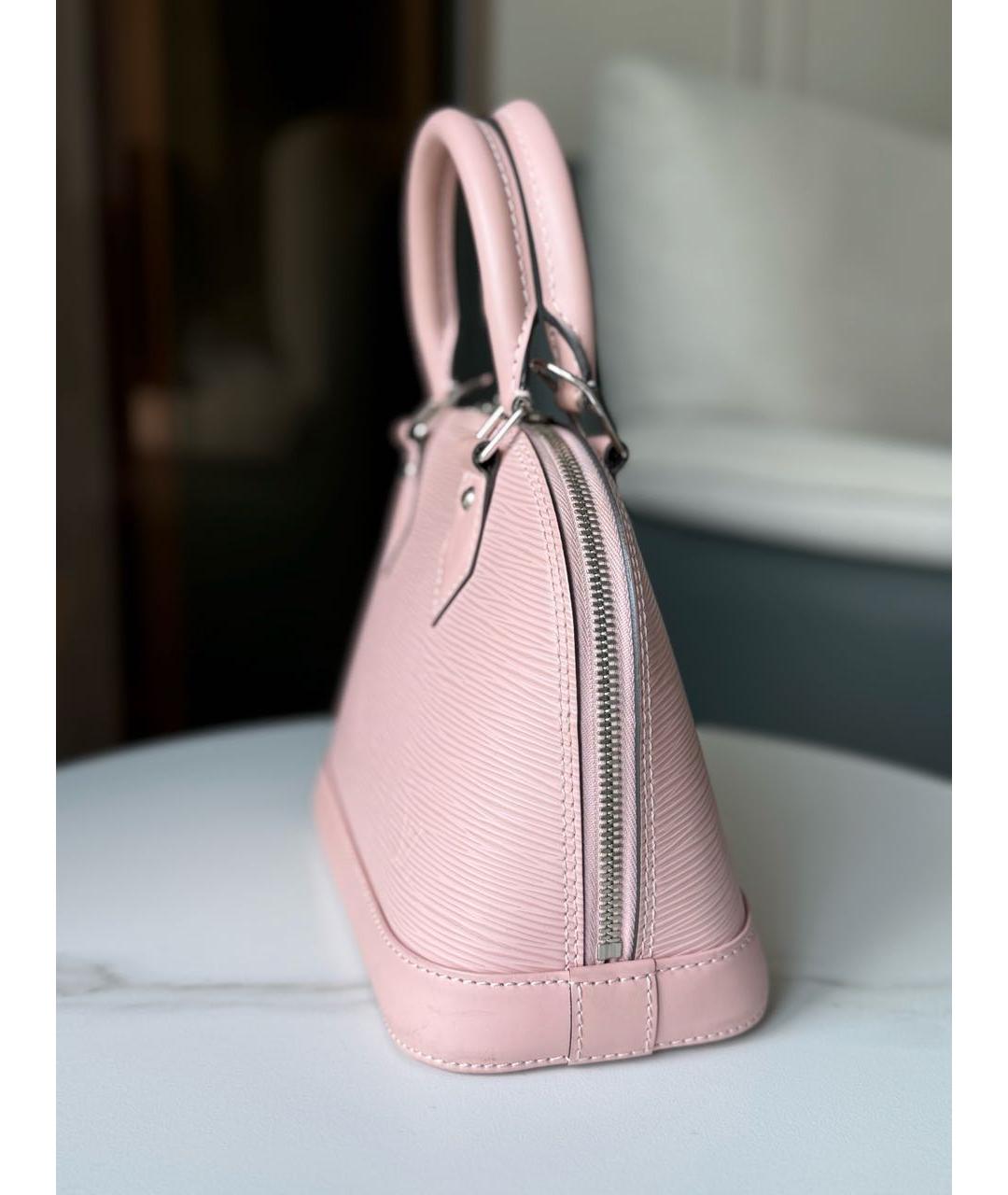 LOUIS VUITTON Розовая кожаная сумка с короткими ручками, фото 3