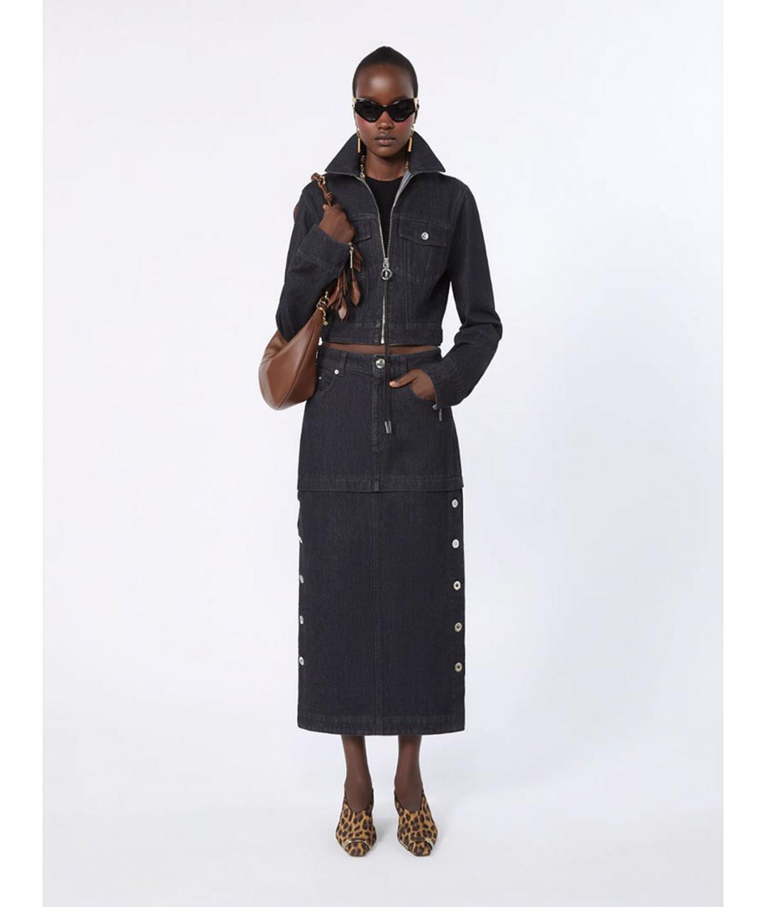 SPORTMAX Черная хлопковая куртка, фото 2