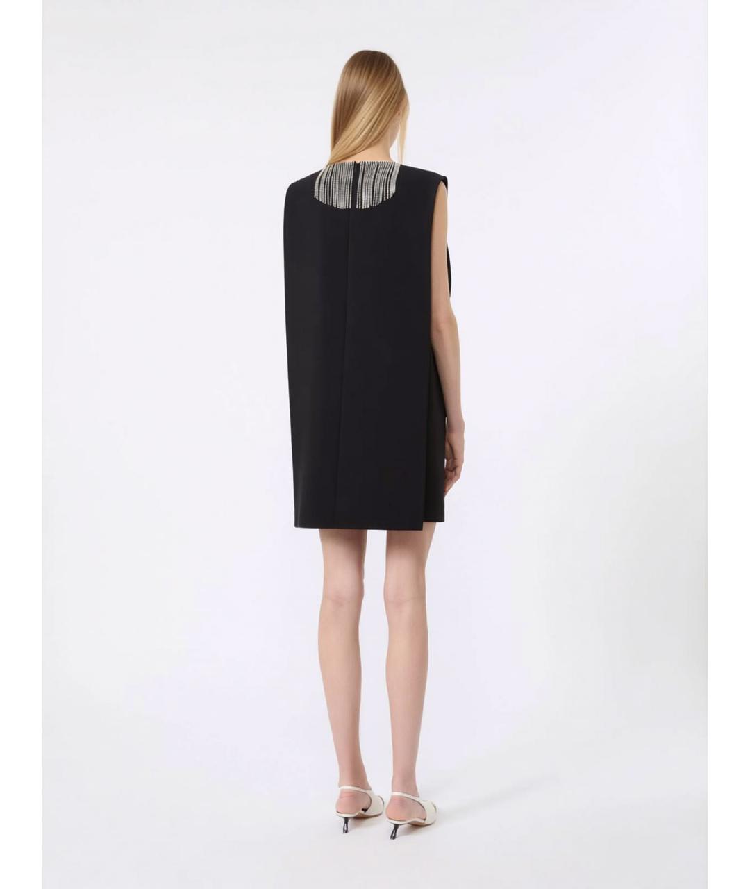SPORTMAX Черное полиэстеровое коктейльное платье, фото 4
