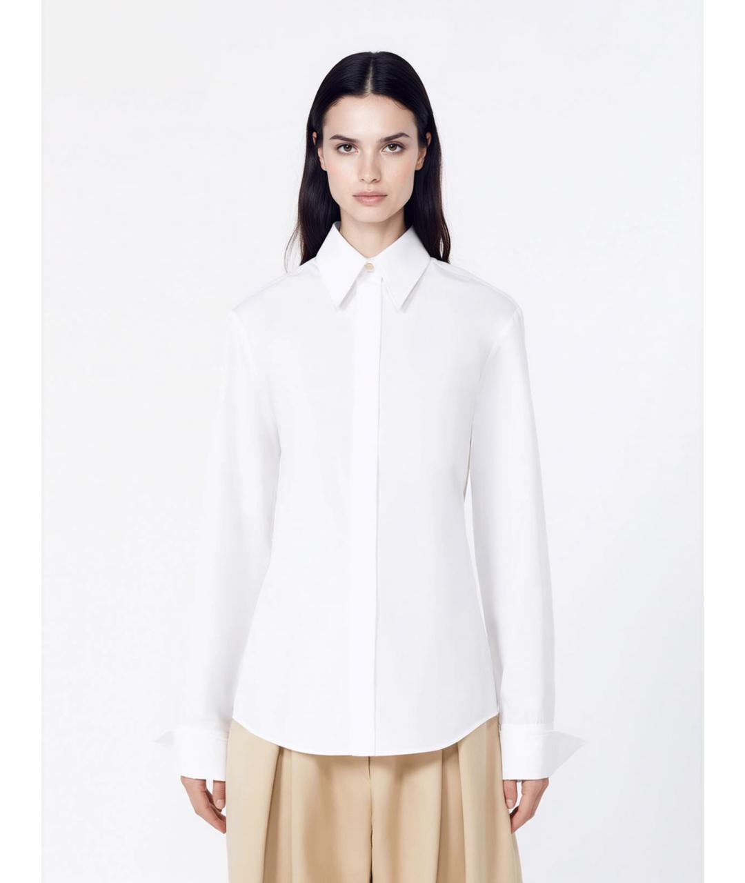 SPORTMAX Белая хлопковая рубашка, фото 3