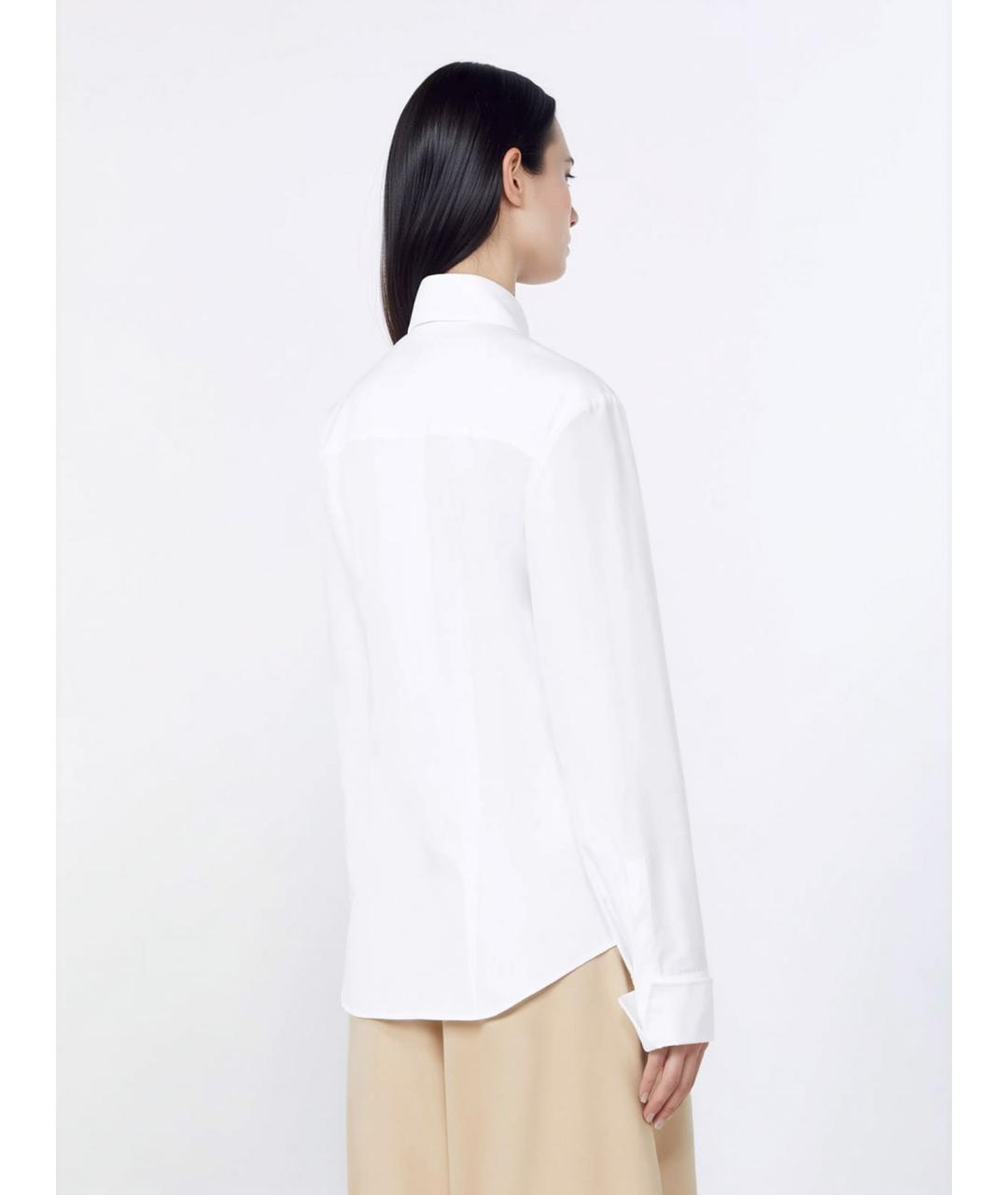 SPORTMAX Белая хлопковая рубашка, фото 4