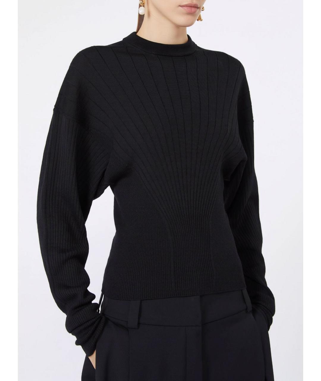 SPORTMAX Черный шерстяной джемпер / свитер, фото 5