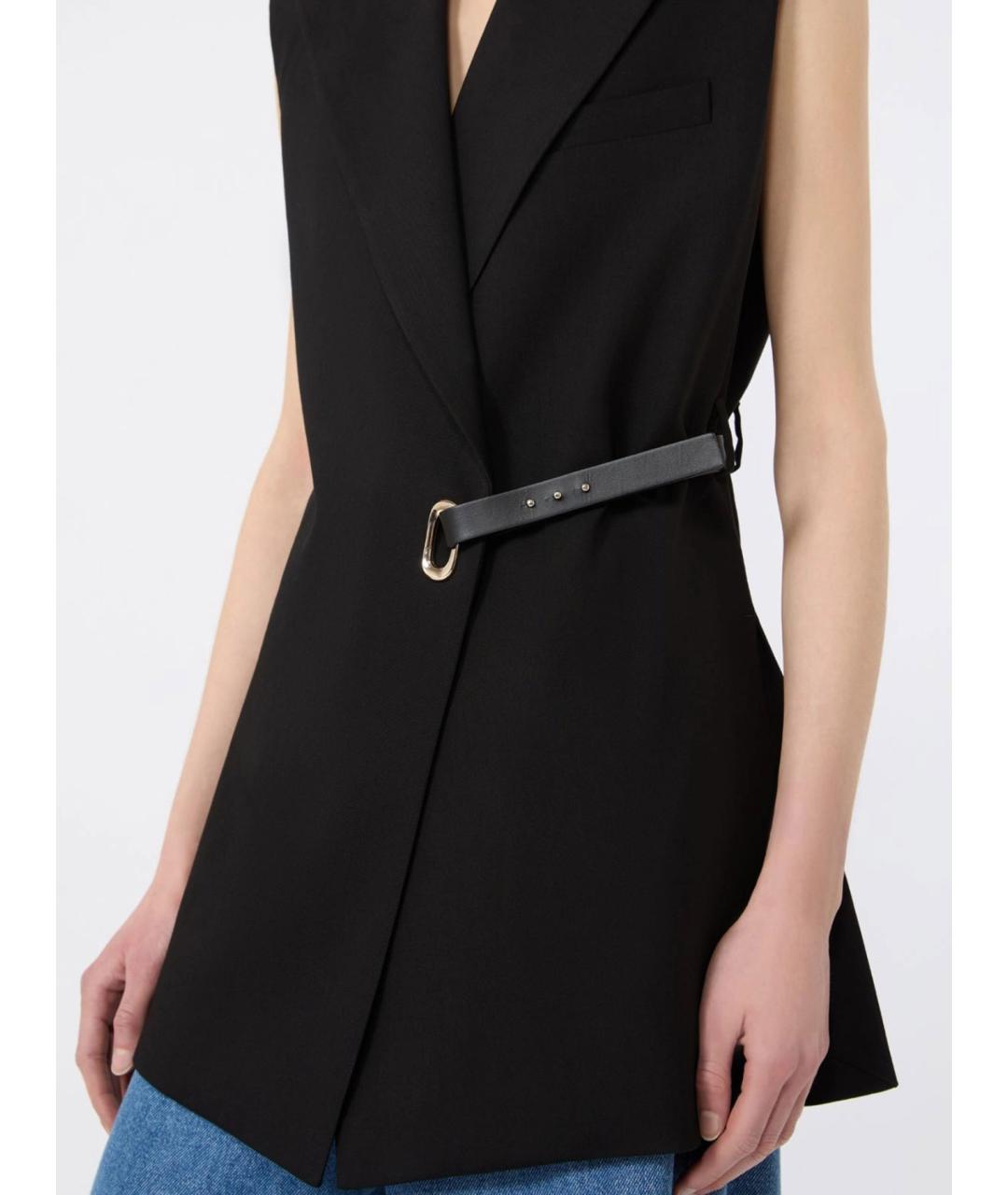 SPORTMAX Черный вискозный жилет, фото 5