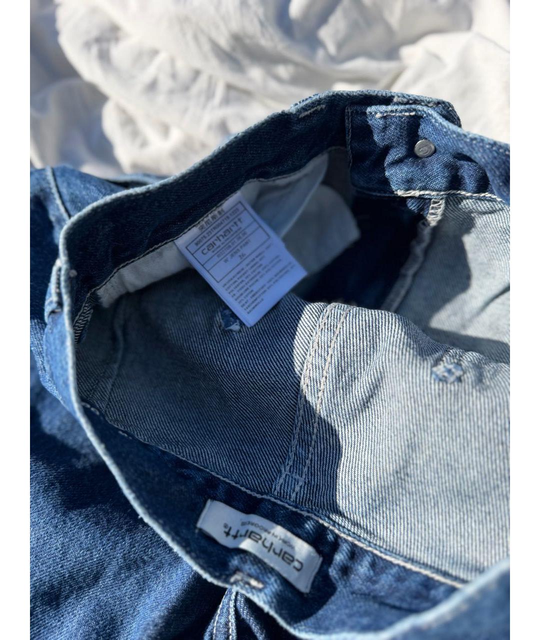CARHARTT WIP Синие хлопковые прямые джинсы, фото 5