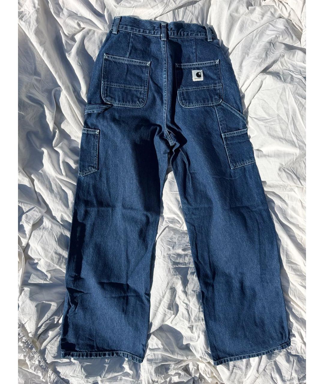 CARHARTT WIP Синие хлопковые прямые джинсы, фото 2