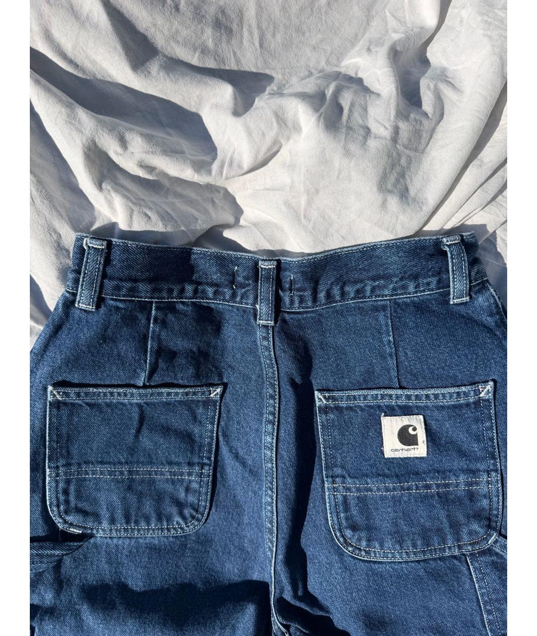 CARHARTT WIP Синие хлопковые прямые джинсы, фото 3