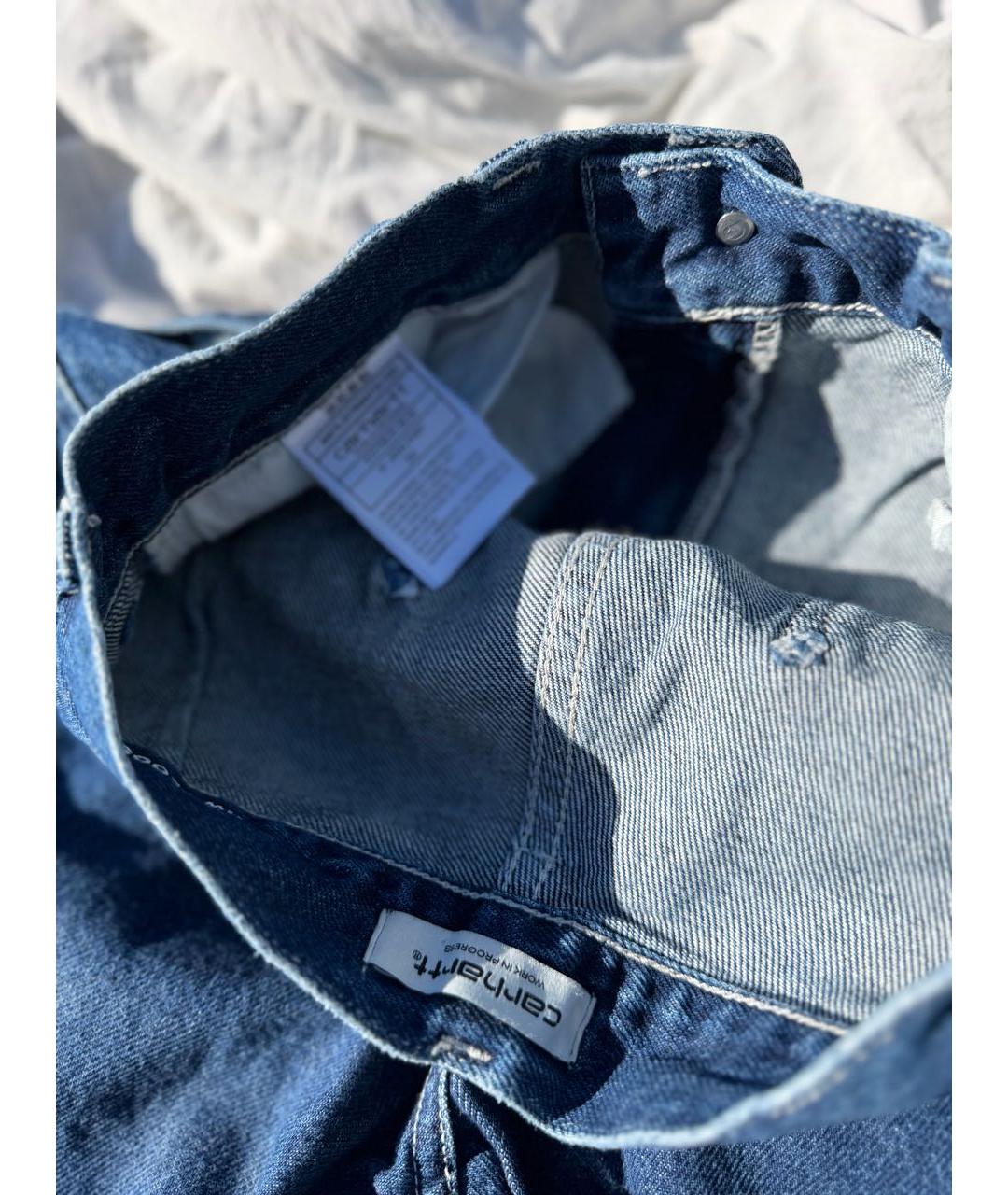 CARHARTT WIP Синие хлопковые прямые джинсы, фото 4