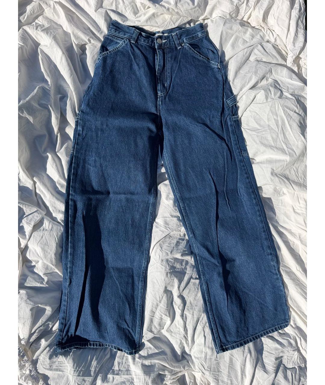 CARHARTT WIP Синие хлопковые прямые джинсы, фото 6