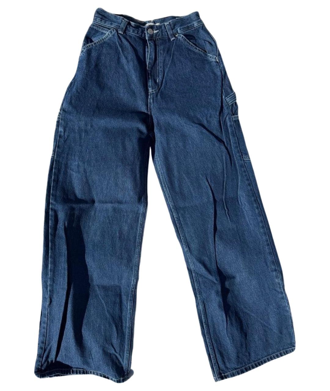 CARHARTT WIP Синие хлопковые прямые джинсы, фото 1
