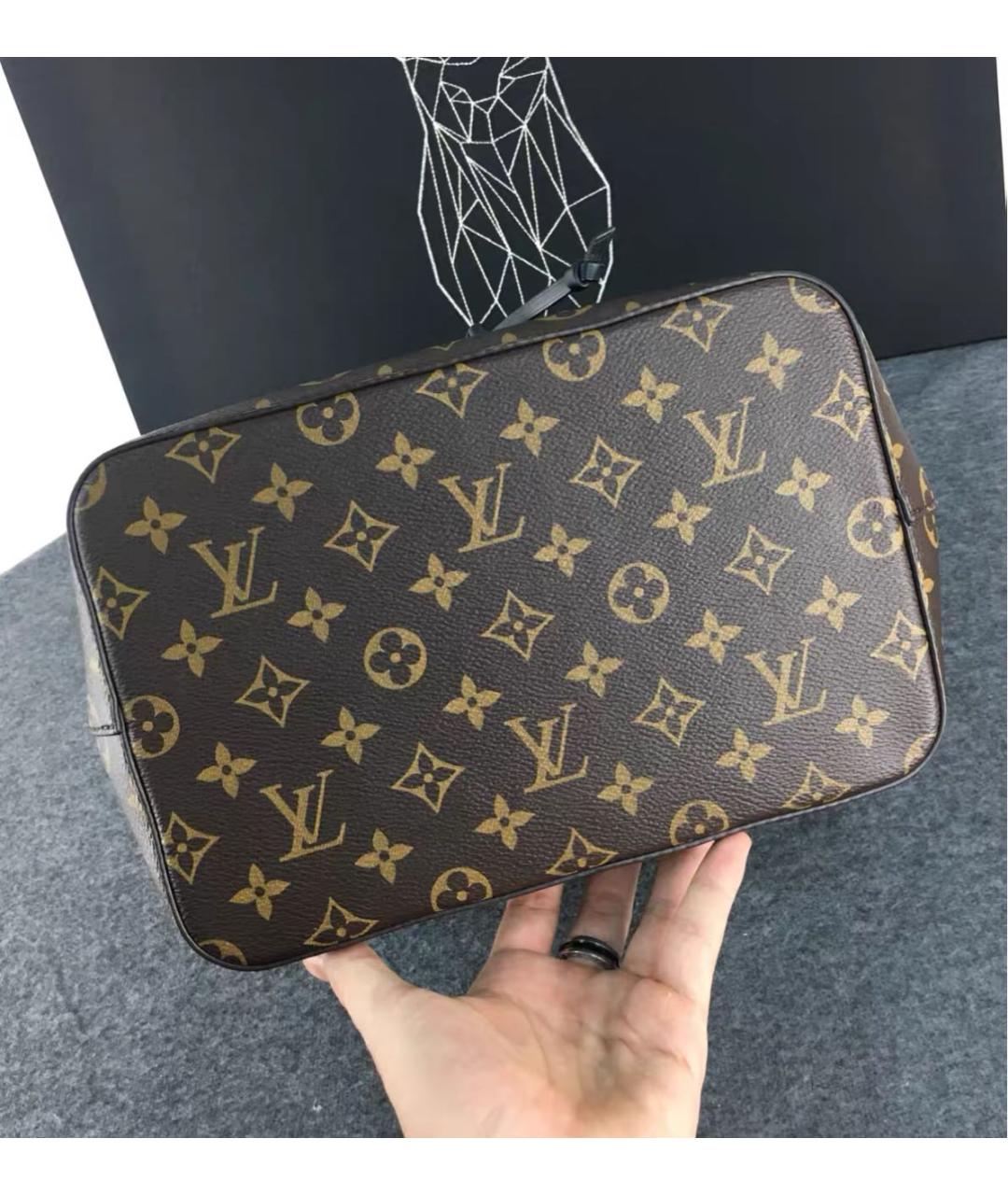 LOUIS VUITTON Коричневая сумка тоут из канвы, фото 5