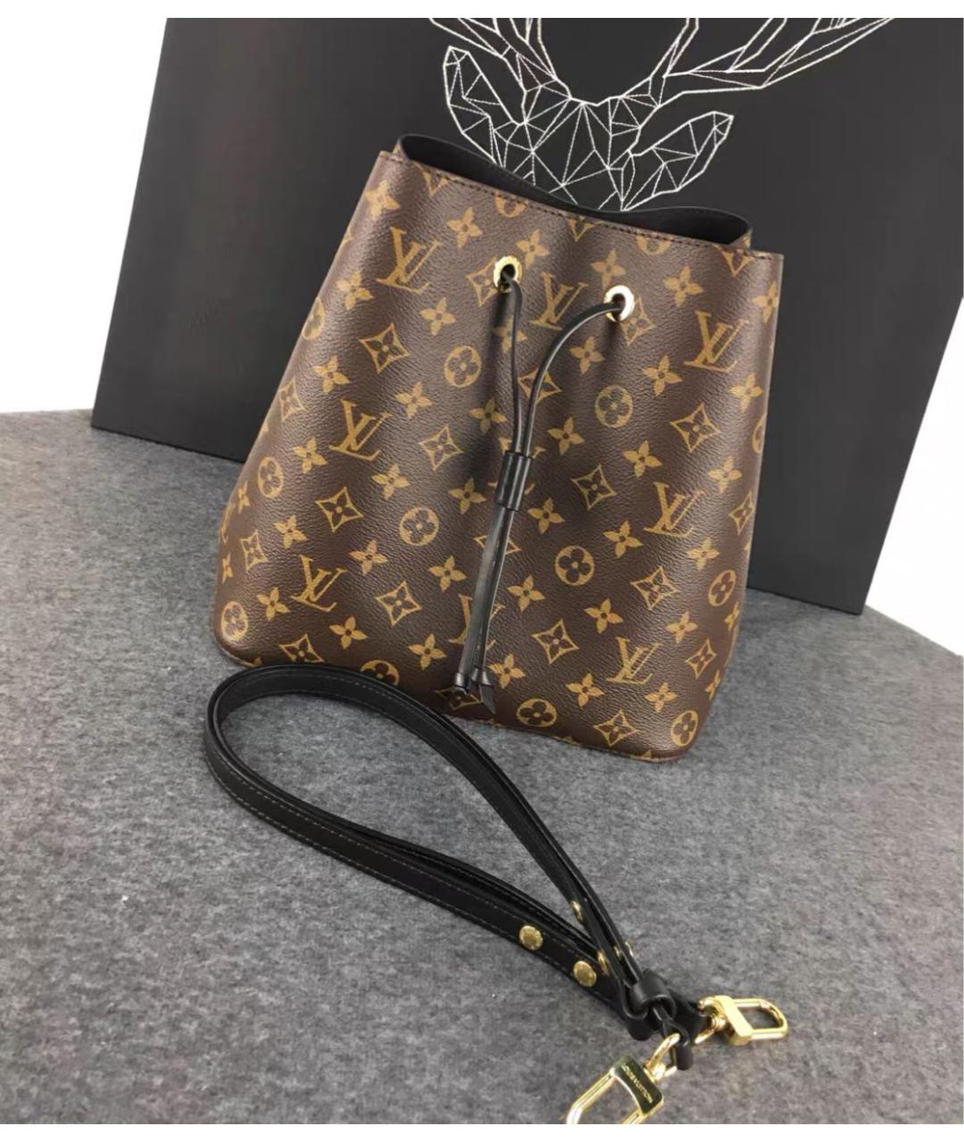 LOUIS VUITTON Коричневая сумка тоут из канвы, фото 2
