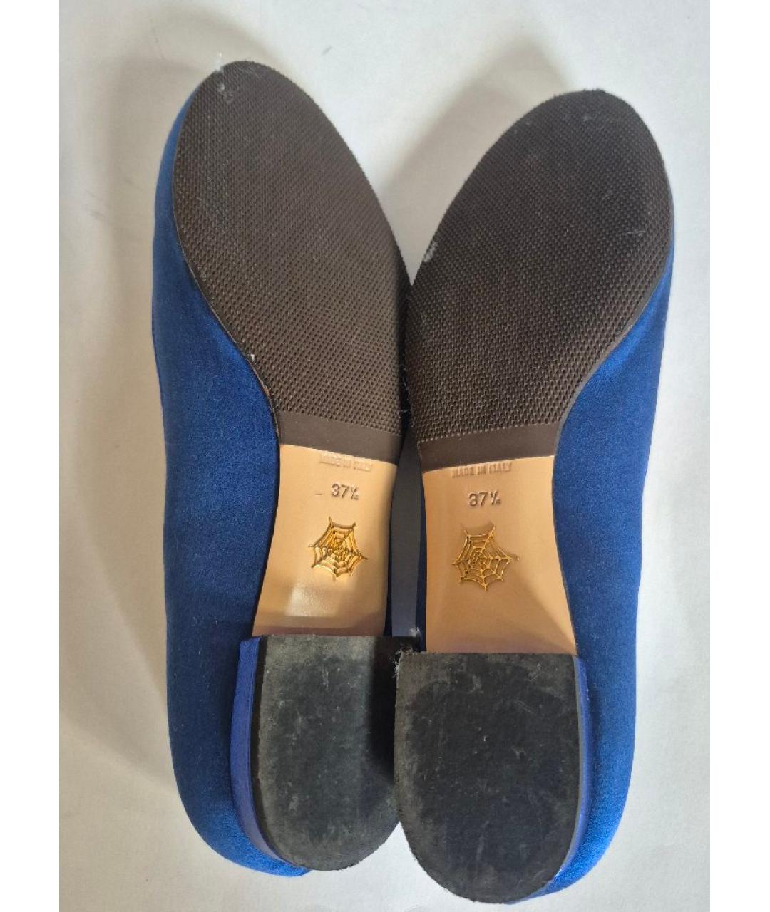 CHARLOTTE OLYMPIA Синие текстильные балетки, фото 7