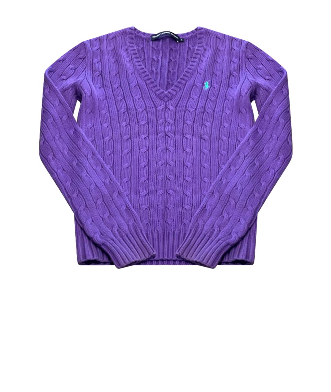 RALPH LAUREN Фиолетовый хлопковый джемпер / свитер, фото 1