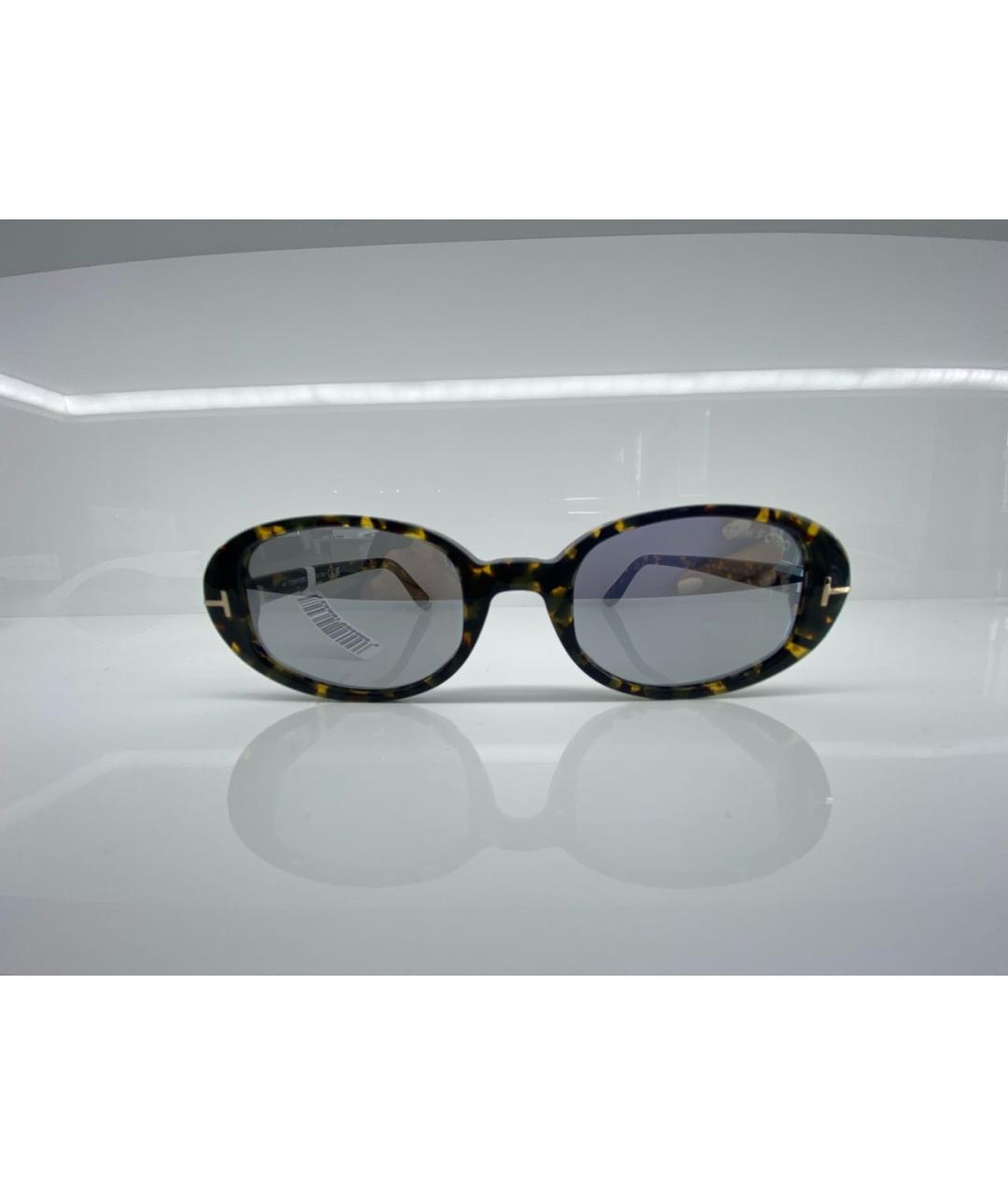TOM FORD Коричневые пластиковые солнцезащитные очки, фото 4