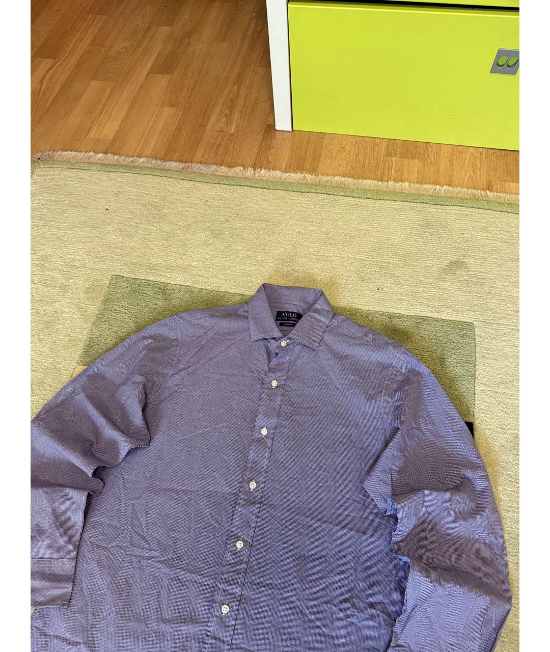 POLO RALPH LAUREN Фиолетовая хлопковая классическая рубашка, фото 2