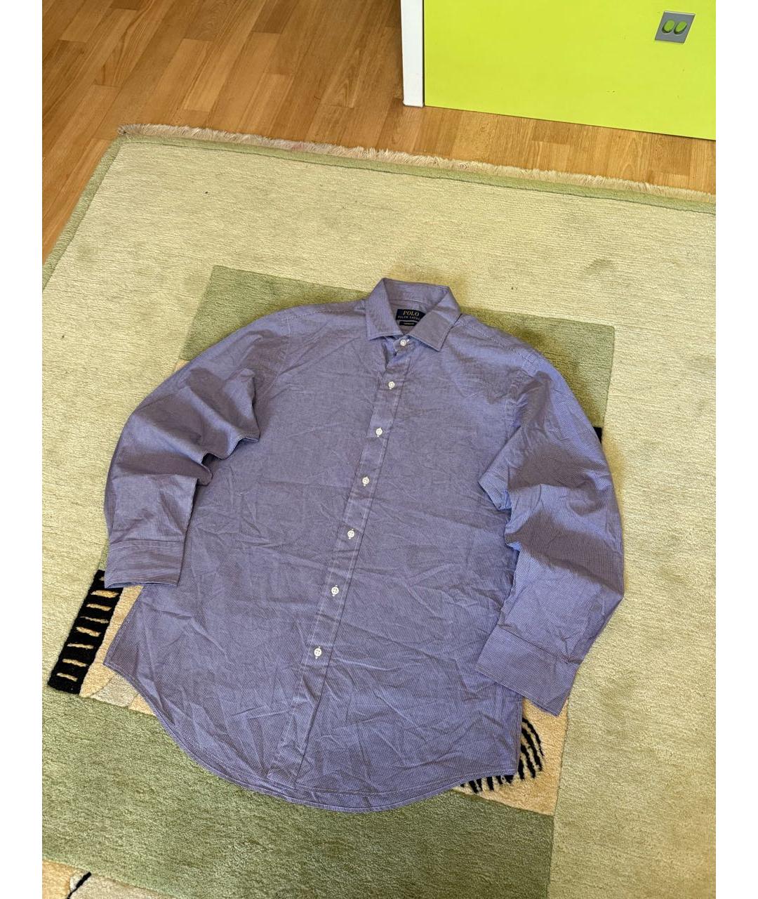 POLO RALPH LAUREN Фиолетовая хлопковая классическая рубашка, фото 3