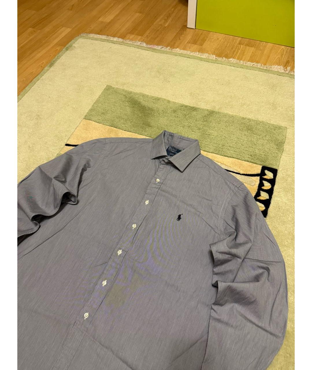 POLO RALPH LAUREN Серая хлопковая классическая рубашка, фото 3