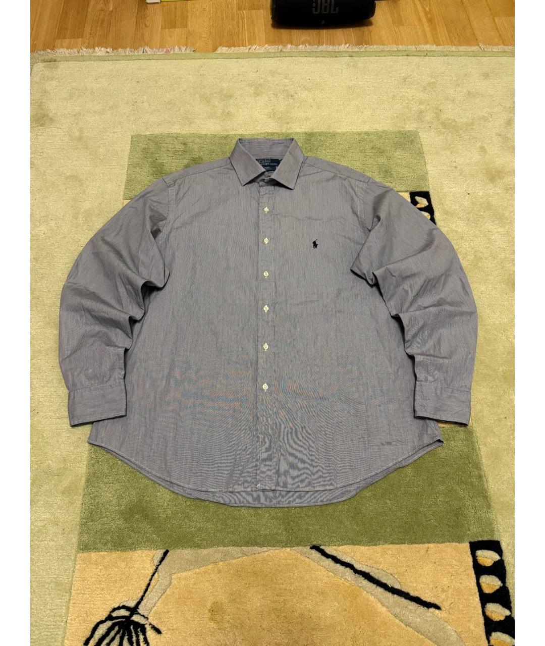 POLO RALPH LAUREN Серая хлопковая классическая рубашка, фото 4