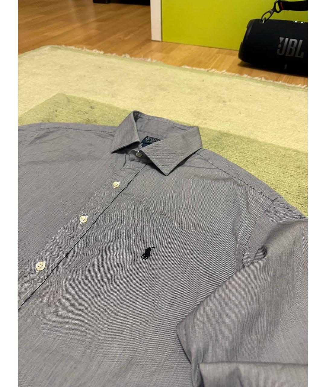 POLO RALPH LAUREN Серая хлопковая классическая рубашка, фото 2