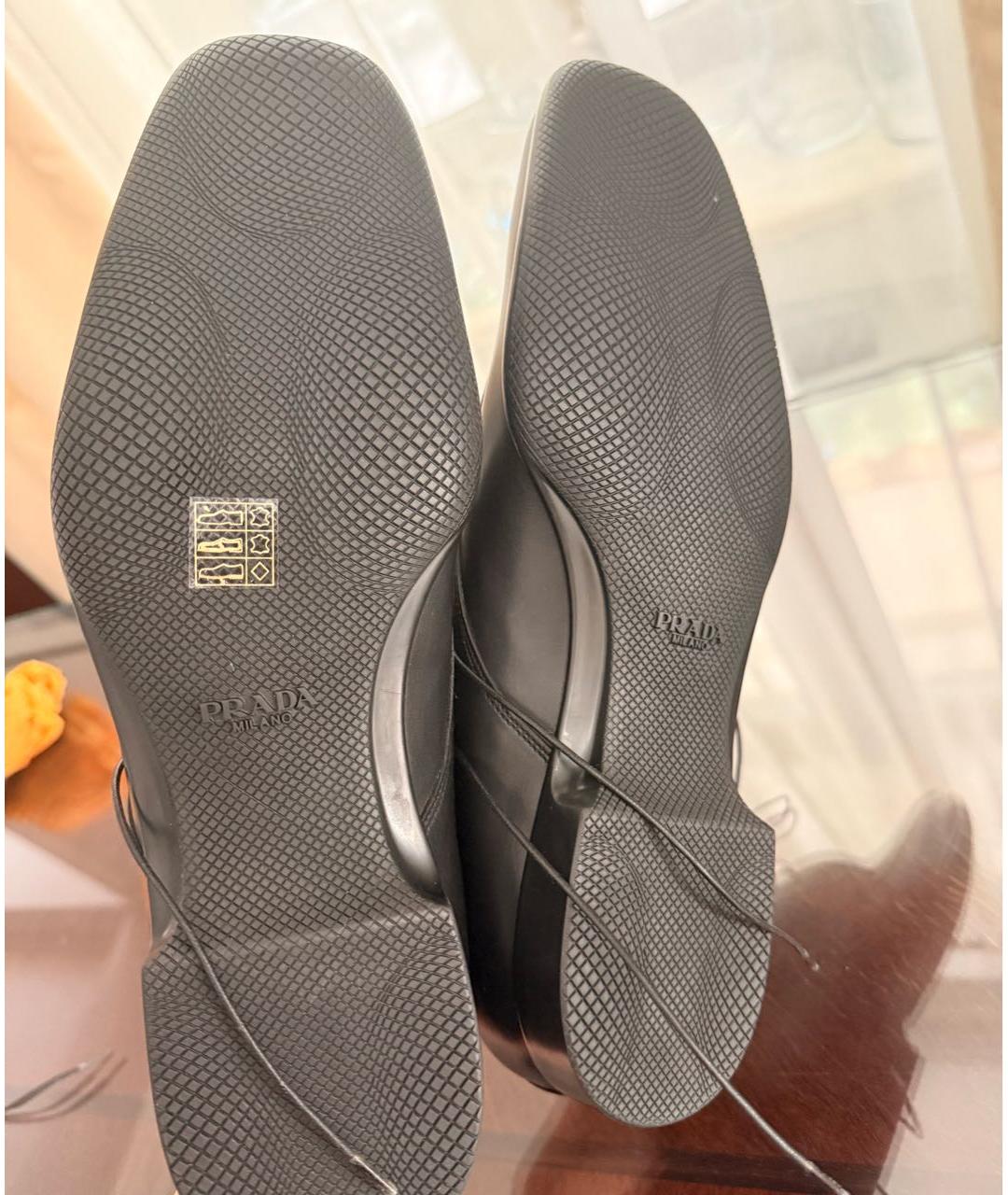 PRADA Черные кожаные туфли, фото 6