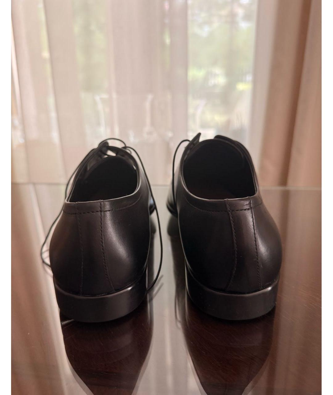 PRADA Черные кожаные туфли, фото 3