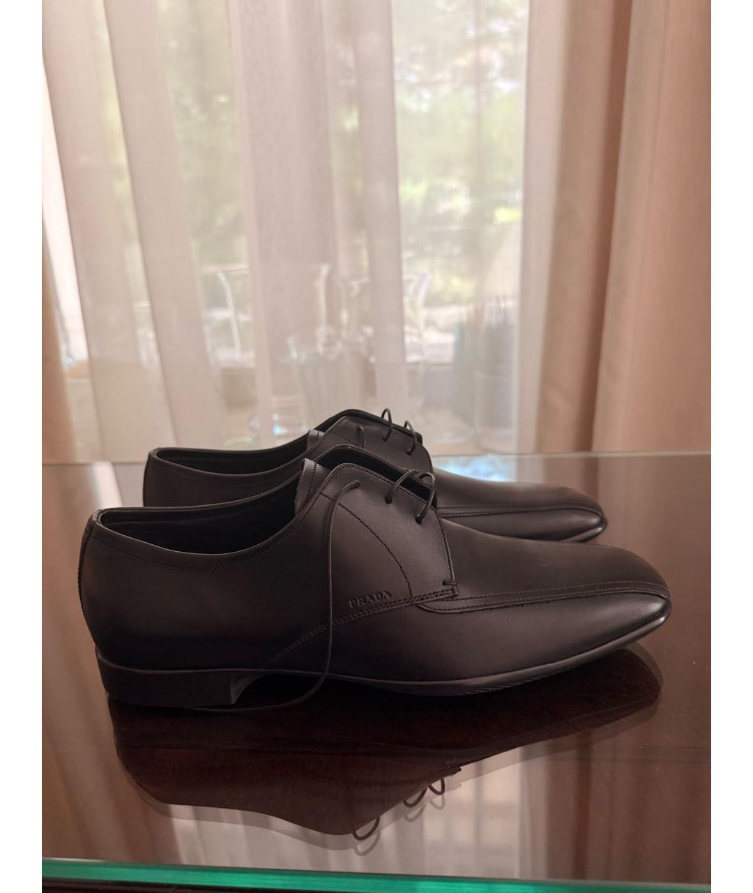 PRADA Черные кожаные туфли, фото 2