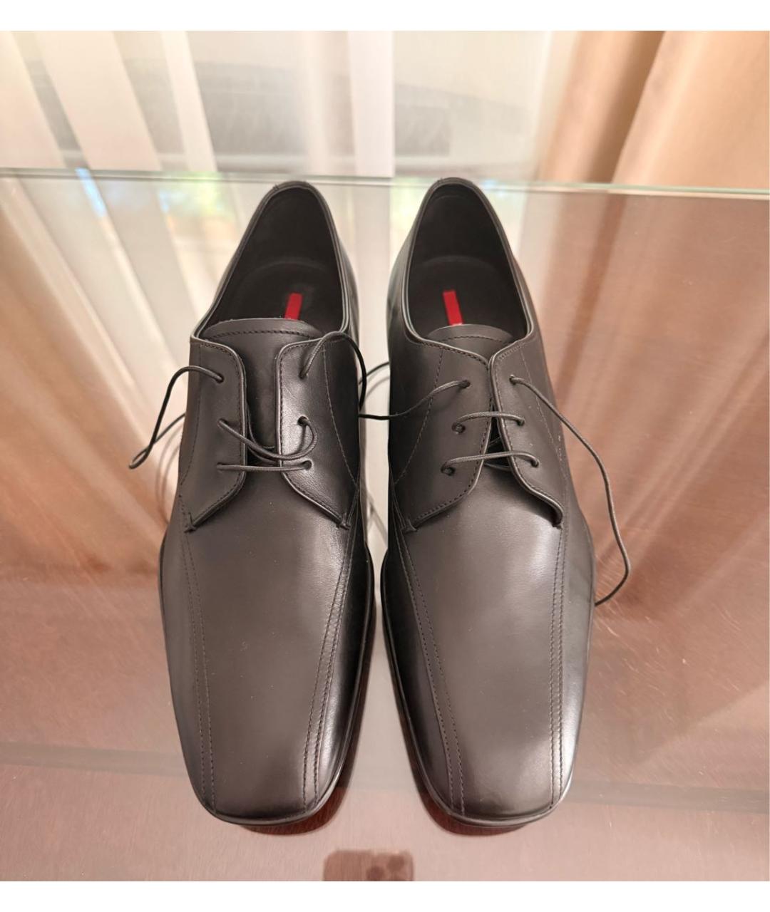 PRADA Черные кожаные туфли, фото 5
