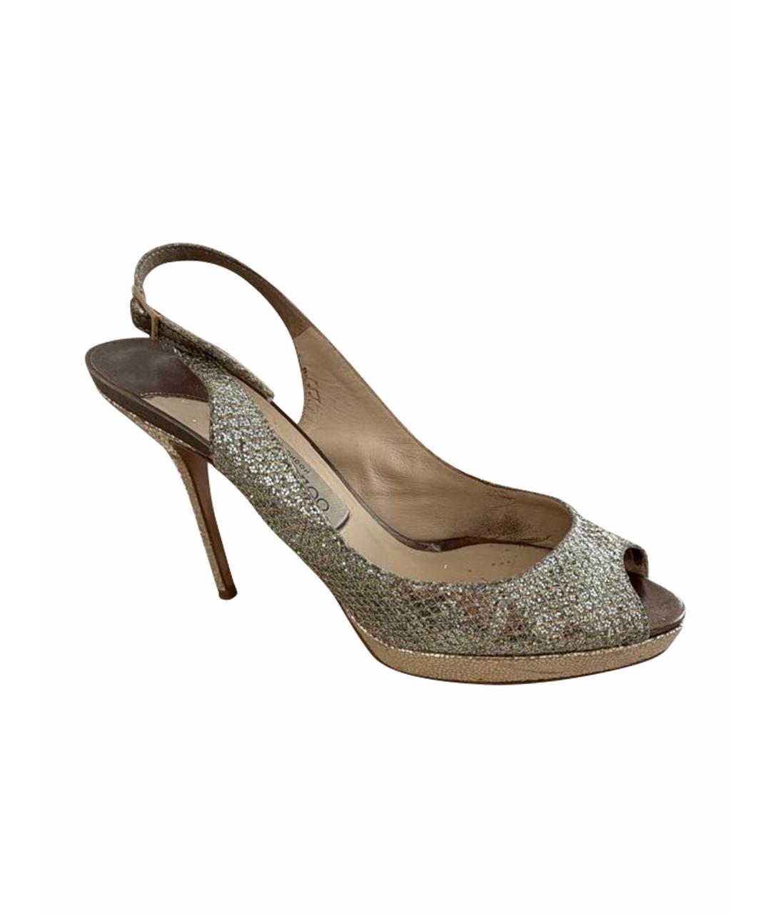 JIMMY CHOO Серебряные босоножки, фото 1
