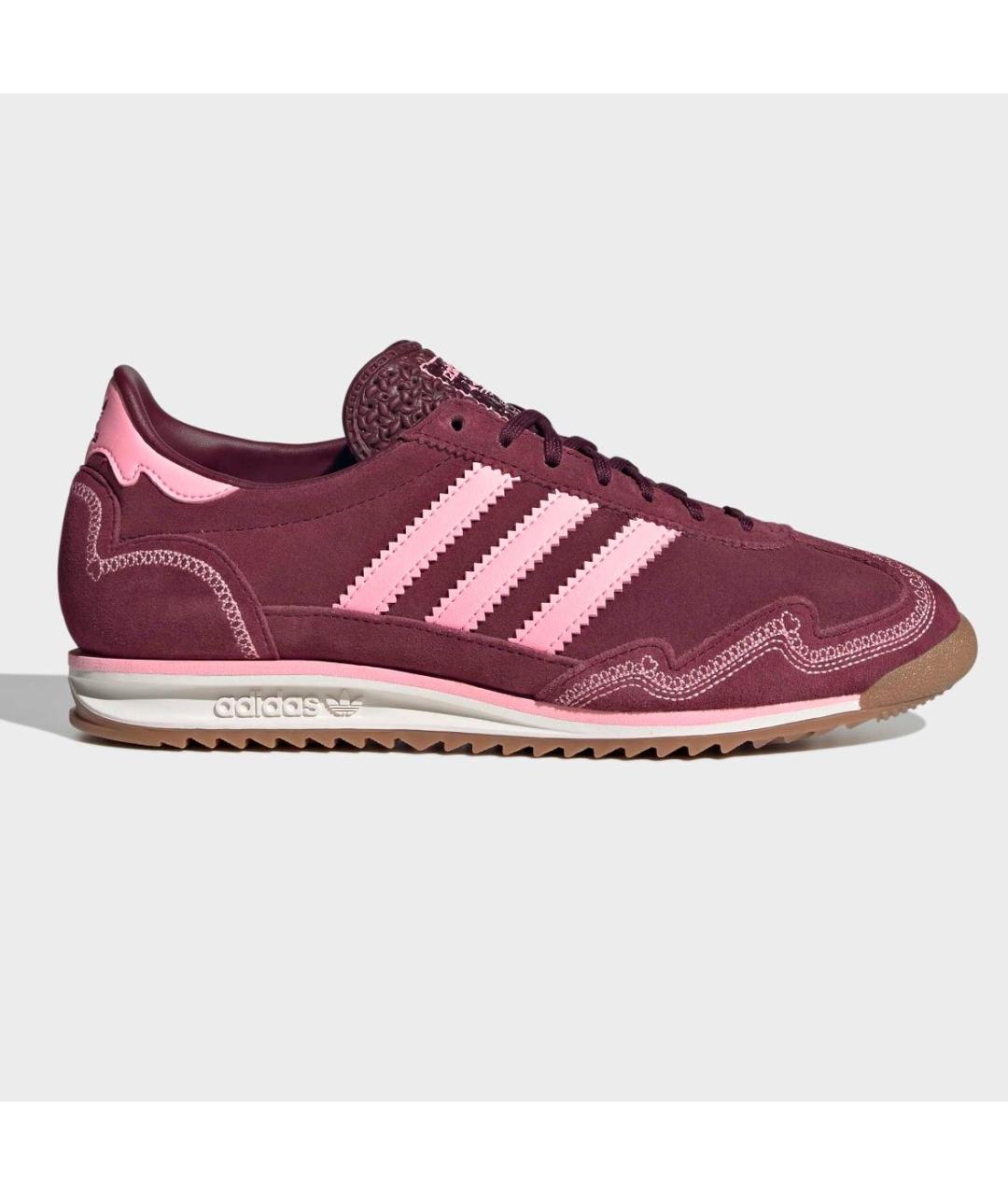 ADIDAS Бордовые замшевые кроссовки, фото 6