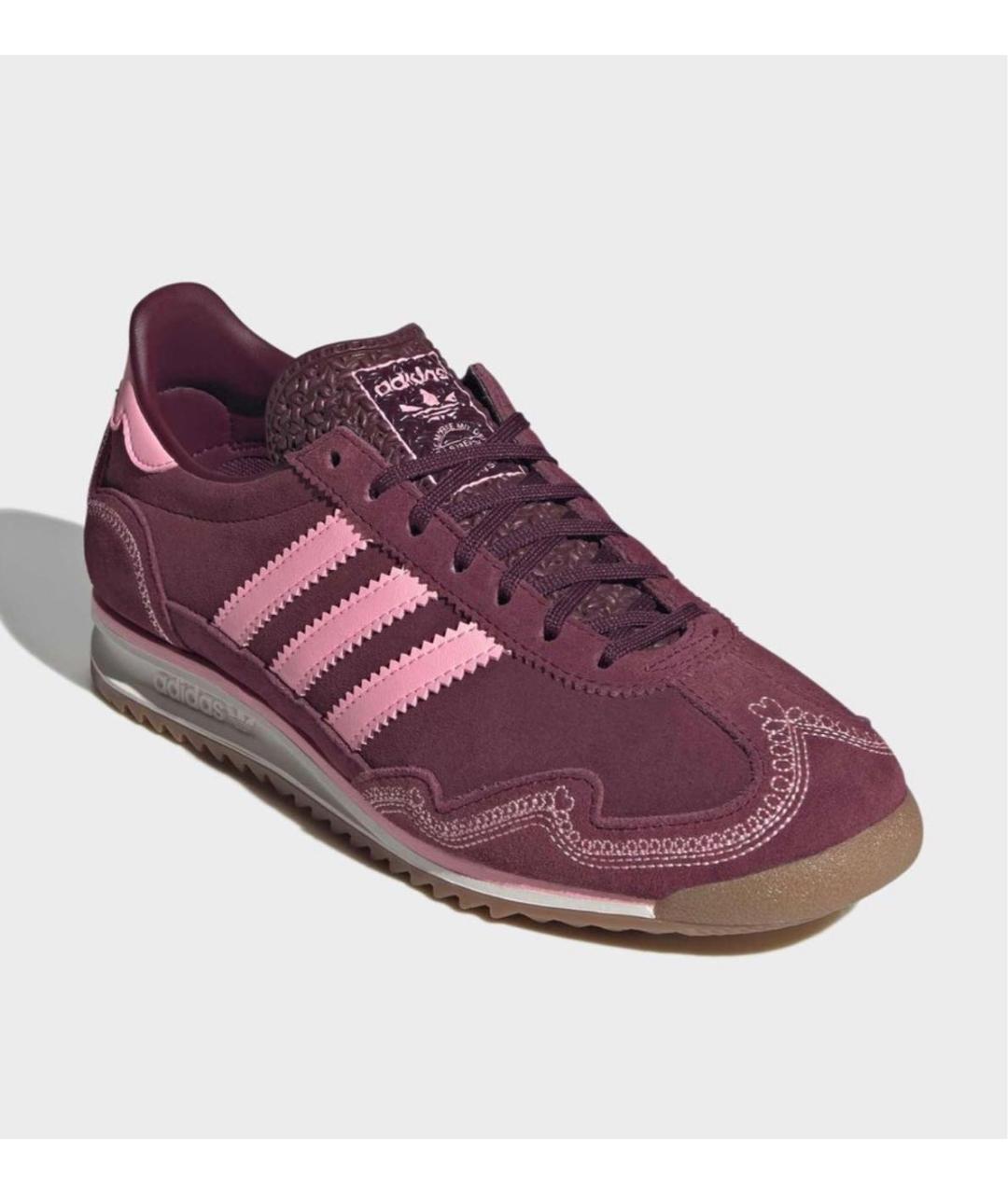 ADIDAS Бордовые замшевые кроссовки, фото 2