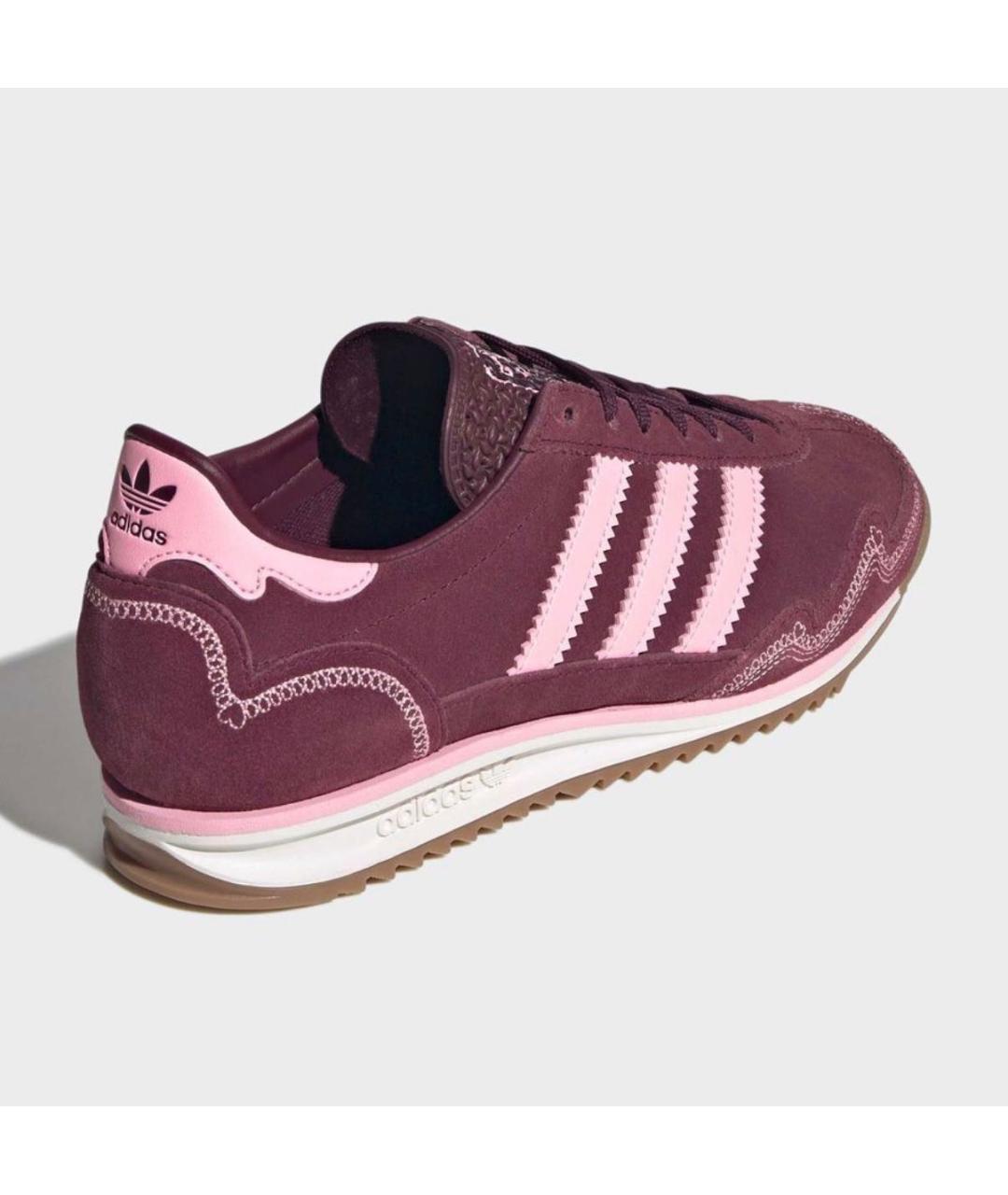 ADIDAS Бордовые замшевые кроссовки, фото 3