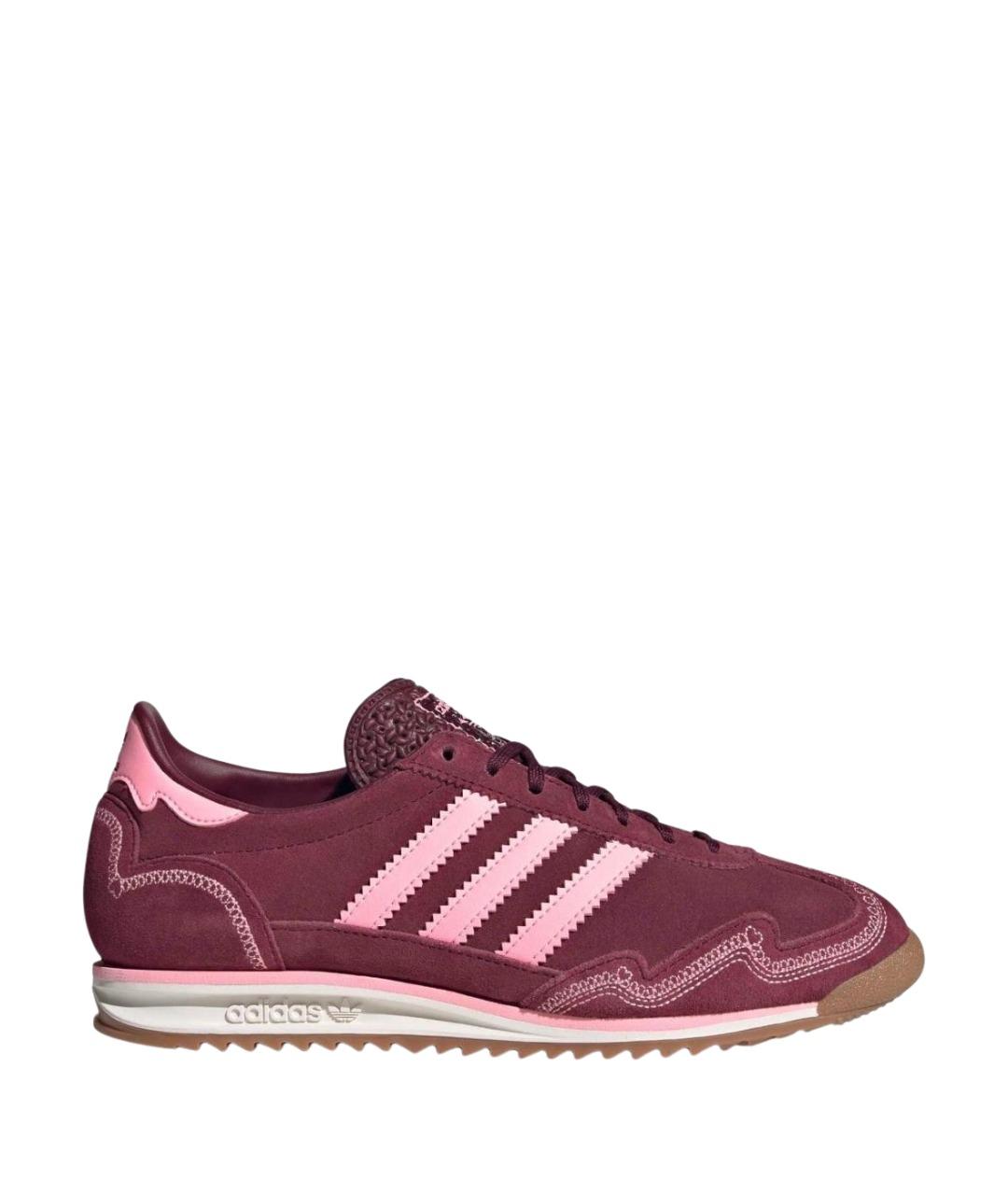 ADIDAS Бордовые замшевые кроссовки, фото 1