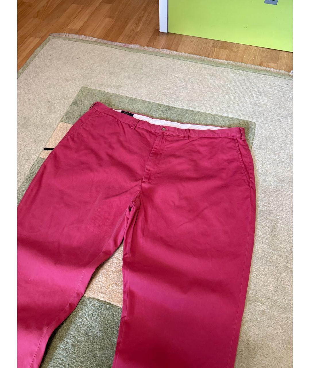 POLO RALPH LAUREN Розовые хлопковые брюки чинос, фото 5