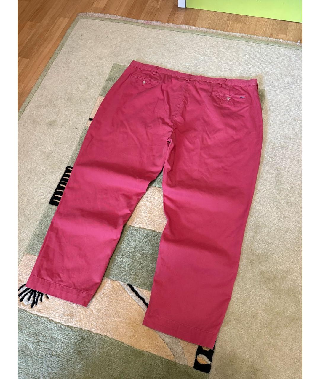 POLO RALPH LAUREN Розовые хлопковые брюки чинос, фото 2