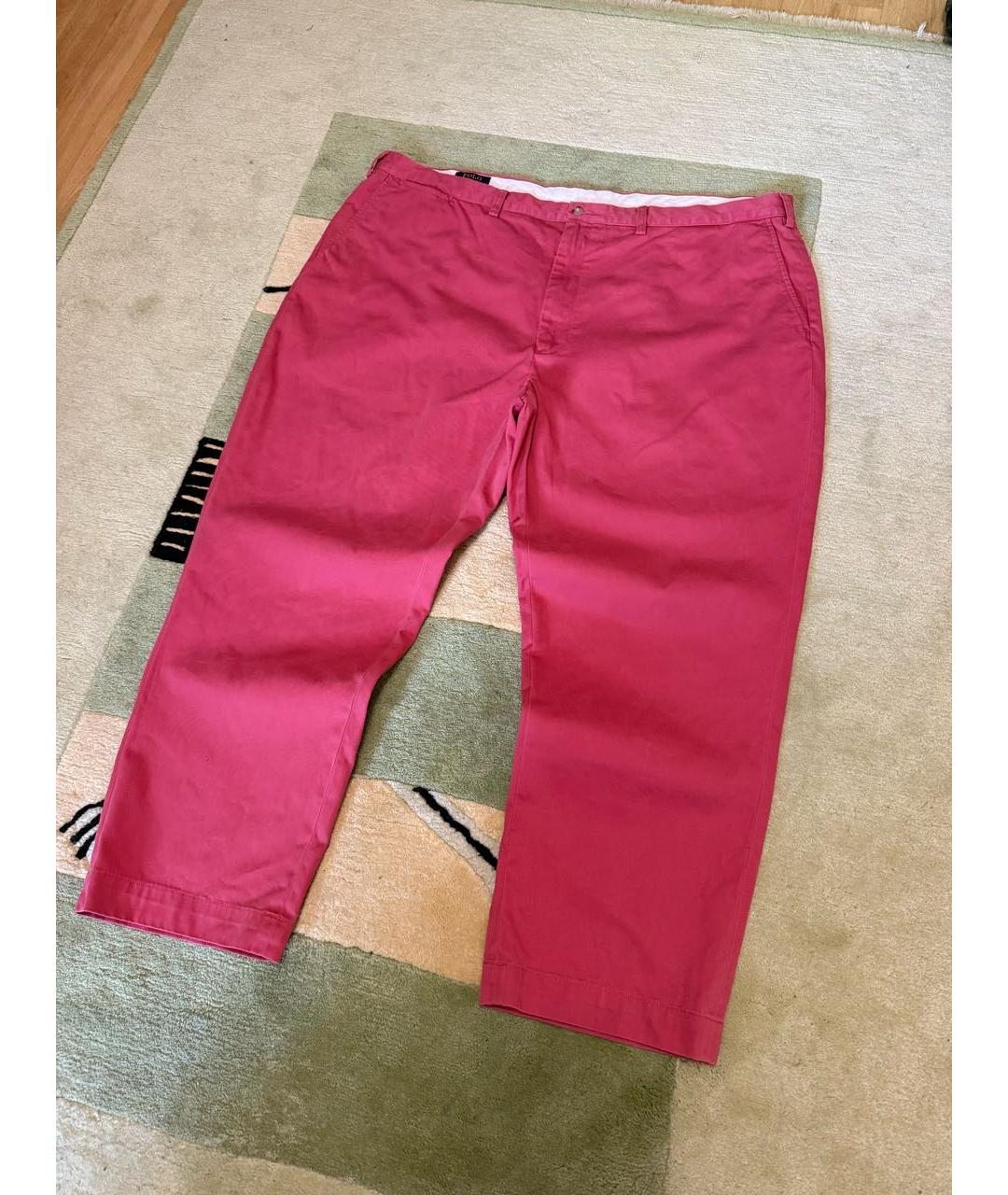 POLO RALPH LAUREN Розовые хлопковые брюки чинос, фото 6
