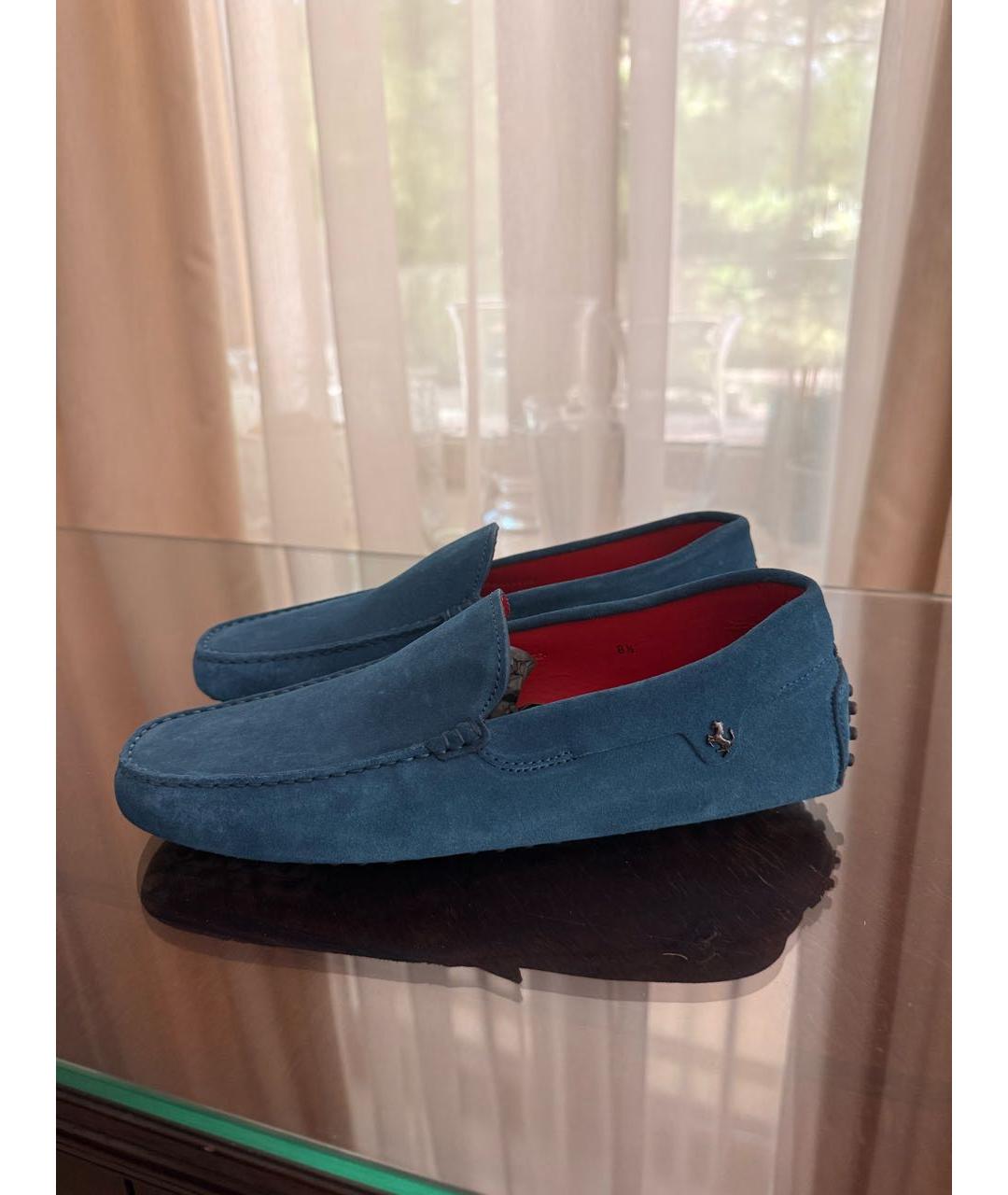TOD'S Синие замшевые мокасины, фото 9