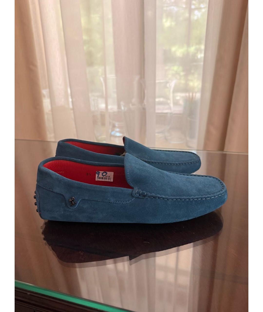 TOD'S Синие замшевые мокасины, фото 2