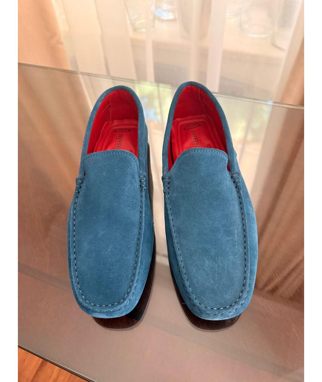 TOD'S Синие замшевые мокасины, фото 3