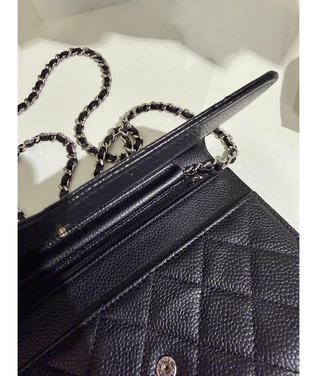CHANEL Черная кожаная сумка через плечо, фото 4