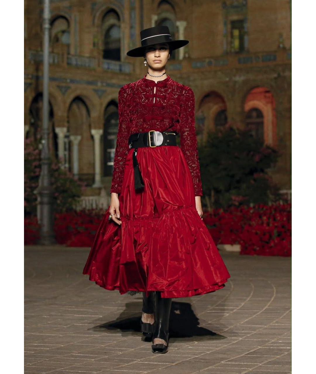 CHRISTIAN DIOR Красное коктейльное платье, фото 3
